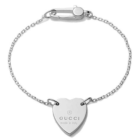 crystal heart necklace gucci|Gucci heart bracelet with trademark.